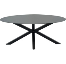 Ronde eettafel met een metalen onderstel