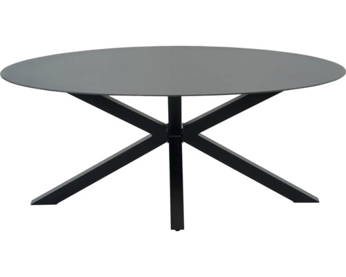 Ronde eettafel met een metalen onderstel