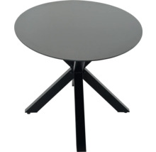 Ronde tafel met metalen voet