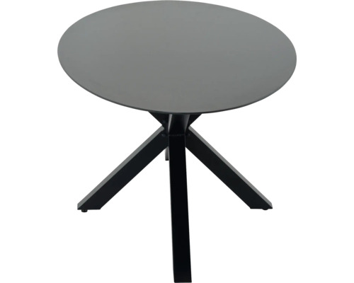 Ronde tafel met metalen voet