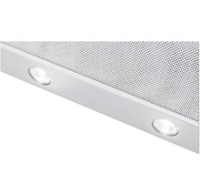 Uitsnede van een afzuigkap met verlichting en filter