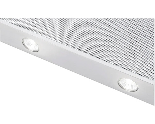 Uitsnede van een afzuigkap met verlichting en filter