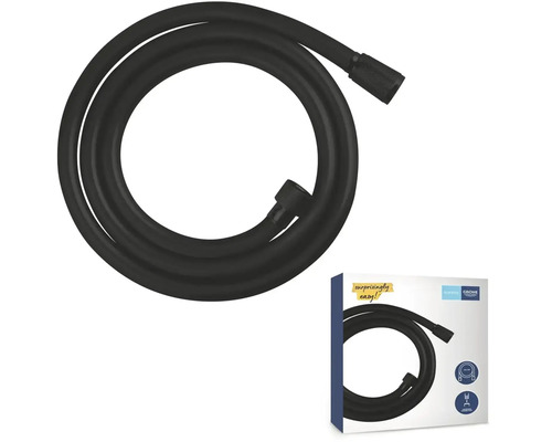 Zwarte doucheslang met verpakking