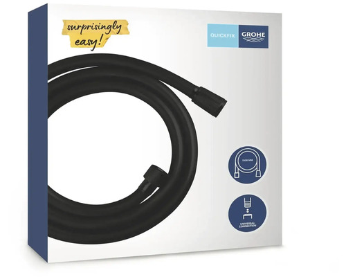 Verpakking van een Grohe douchegarnituur met doucheslang van 1500 mm en universele aansluiting