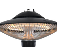Gedetailleerde opname van een terrasverwarmer voor buiten