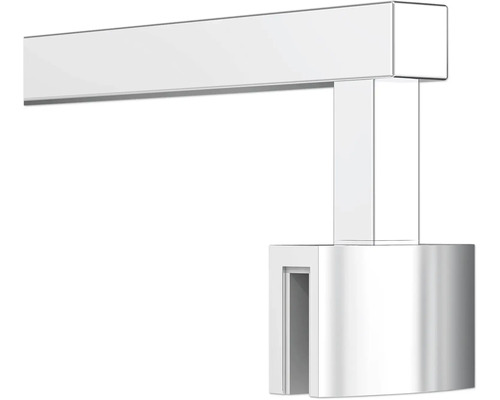 Detailaanzicht van een douchestang met beugel