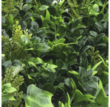 Kunstmatige haag met diverse groene bladeren