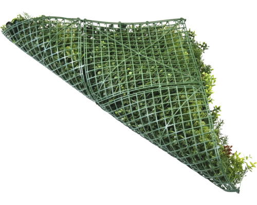 Kunstgrasmat met plantenmotief en kunststof raster