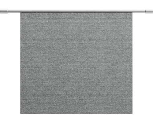 Grijze zijdelingse rolgordijn met stoffen structuur