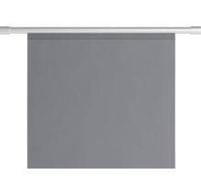 Grijs rolgordijn met bevestigingsstang voor raam