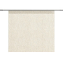 Beige paneelgordijn aan gordijnroede