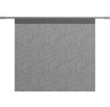 Grijs paneelgordijn met verzwaringsstang