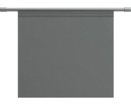 Grijs rolgordijn met rolgordijnstang
