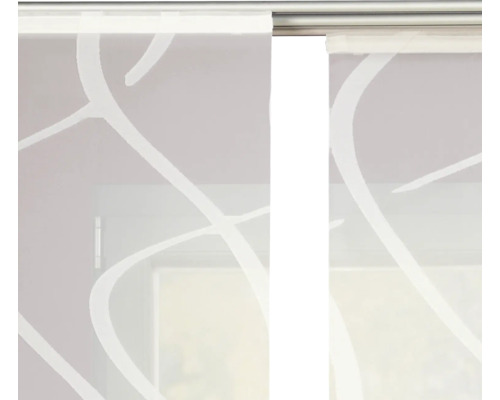 Schuifgordijn met patroon voor raam