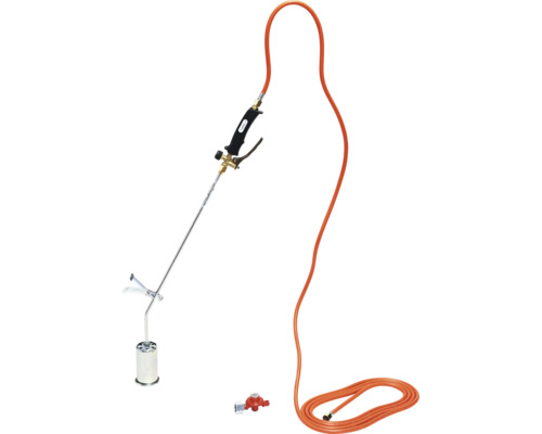 Dakbrander met slang en drukregelaar