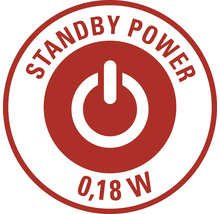 Stand-by stroomverbruik van 0,18 watt