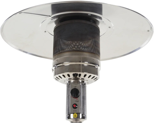 Terrasverwarmer van metaal met regelaar