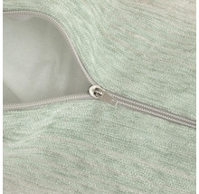 Detailopname van kussenhoes met ritssluiting