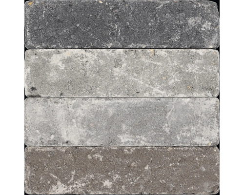 Vier stenen van beton in verschillende grijstinten