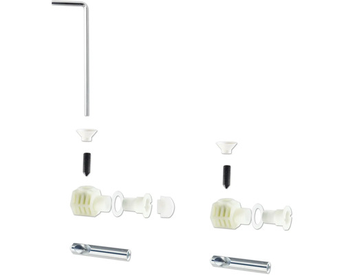 Meubelverbindingsmontageset met inbussleutel, schroeven en kunststof onderdelen