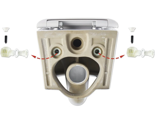 Bevestigingsmateriaal voor een toilet