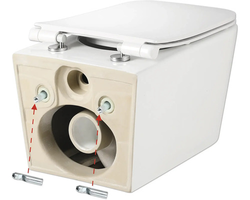 Wandcloset met bevestigingsmateriaal voor installatie