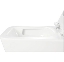 Close-up van een wit toilet