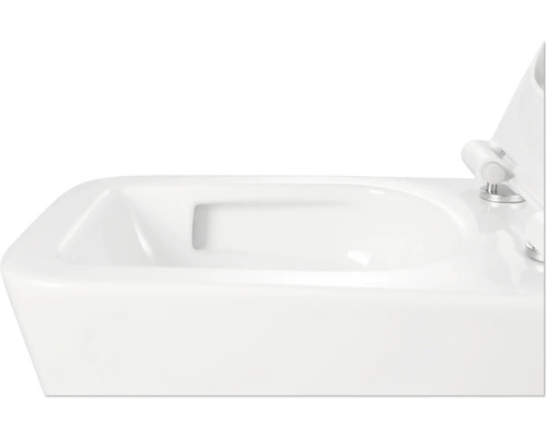 Close-up van een wit toilet