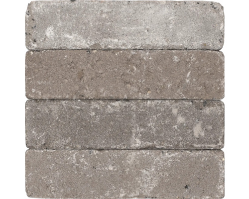 Vier grijze straatklinkers