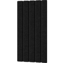 Zwart akoestisch paneel met verticale lamellen voor wanddecoratie