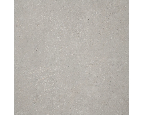 Close-up van een vloertegel van steengoed met een gespikkelde afwerking.