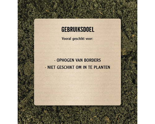 "Informatie over het beoogde gebruik: geschikt voor het ophogen van borders