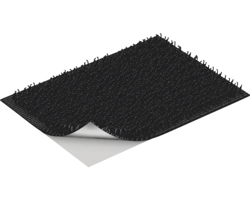 Zwart klittenband met kleefoppervlak