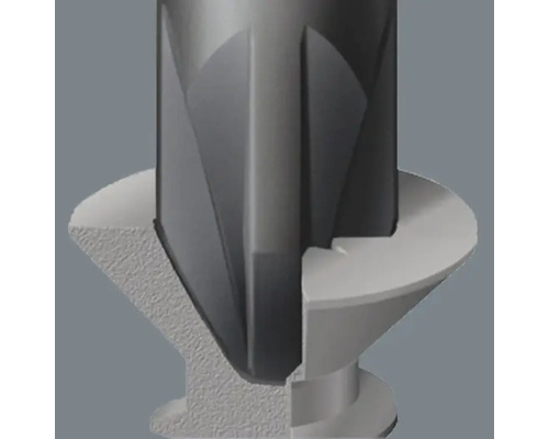 Detailweergave van een boor in gebruik die in een werkstuk dringt