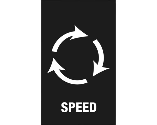 Drievoudig pijlsymbool voor variabele snelheid