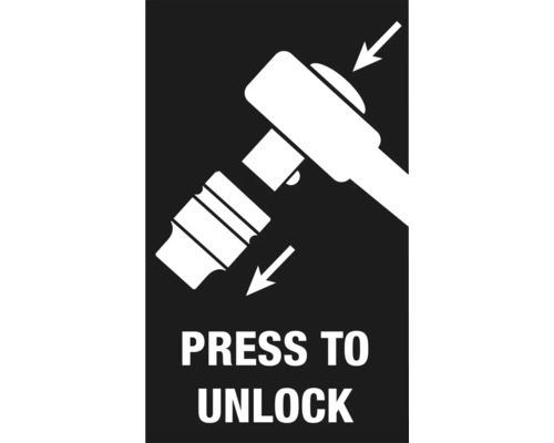 Symbool voor Drukken om te ontgrendelen