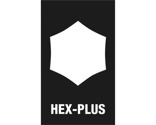 HEX-PLUS symbool voor gereedschap met speciaal zeshoekig profiel