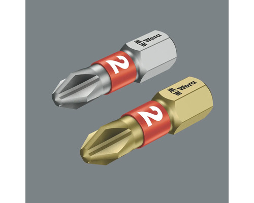 Twee schroefbits maat 2 van Wera
