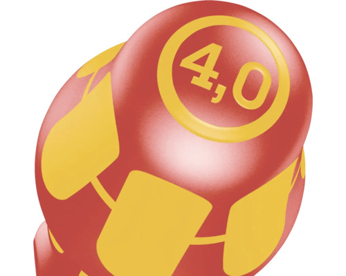 Detailopname van een boormachine met aanduiding 4,0