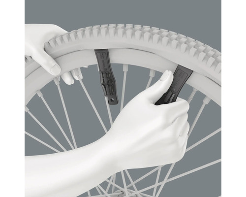 Fietsbandenlichters in gebruik op een fietsband