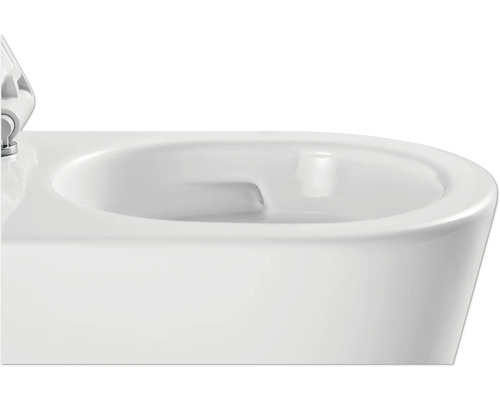 Close-up van een wit toilet