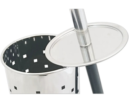 Toiletborstelgarnituur van roestvrij staal met houder