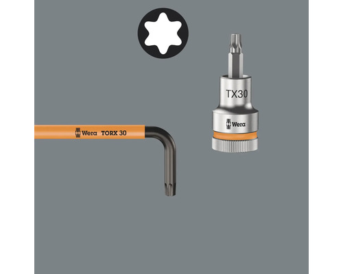 Wera Logo Torx-sleutel en dopsleutel TX30