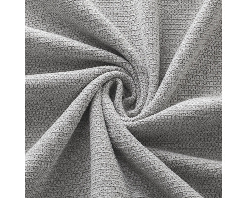 Close-up van grijze meubelstof met textuur