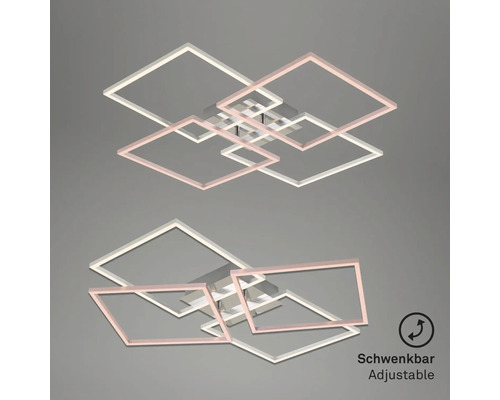 Verstelbare plafondlamp met vierkante elementen