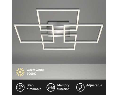 LED-plafondlamp met framevormig design, warm wit licht, dimfunctie en geheugenfunctie