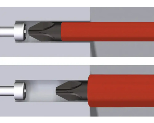 Illustratie van een schroevendraaier met sleufkop