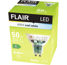 Verpakking van een Flair LED lamp PAR16/GU10 met koel wit licht