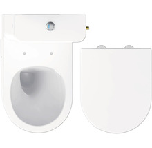 Keramisch wandcloset met diepspoeling, reservoir en toiletzitting