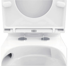 Foto van een toiletzitting met open deksel.